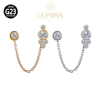 Piercing Orelha Labret Duplo Titânio Corrente Ponto De Luz E Indiano 5 Zircônias em Oferta na Shopee