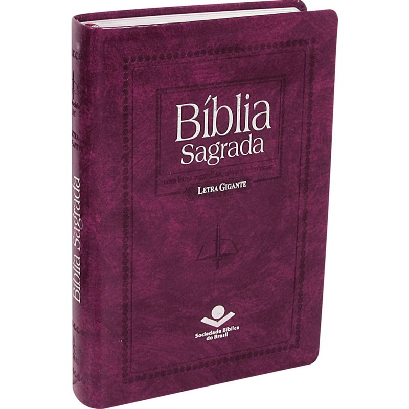 Bíblia Sagrada | Letra Gigante | ARC | Capa Couro Púrpura Nobre Luxo | c/ Índice em Oferta na Shopee