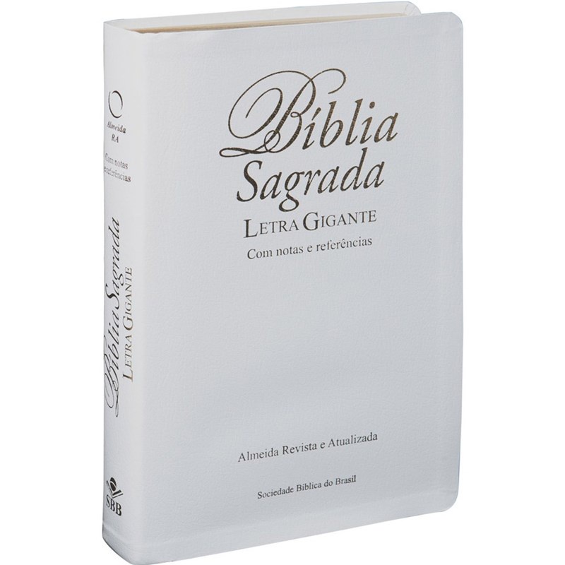 Bíblia Sagrada | Letra Gigante | ARA | Capa Branca Luxo | c/ Índice em Oferta na Shopee