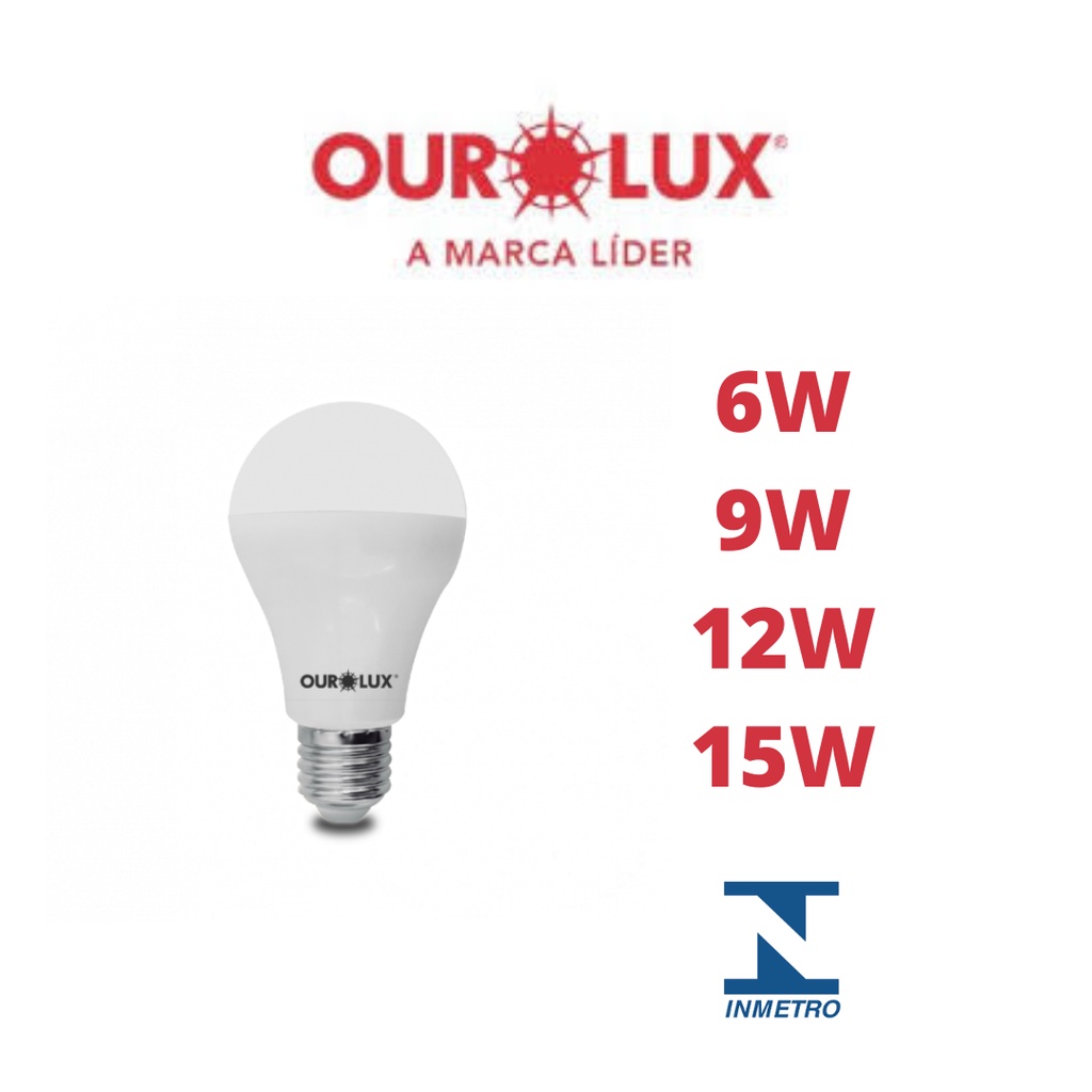 Lâmpada Led Bulbo 4.7w 6W 9W 12W 15W 20W 25W SUPERLED - Ourolux em Oferta na Shopee