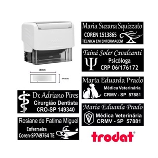 Carimbo Automático Personalizado Para Médico Professor Veterinários Farmacêutico Pedagógicos em Oferta na Shopee