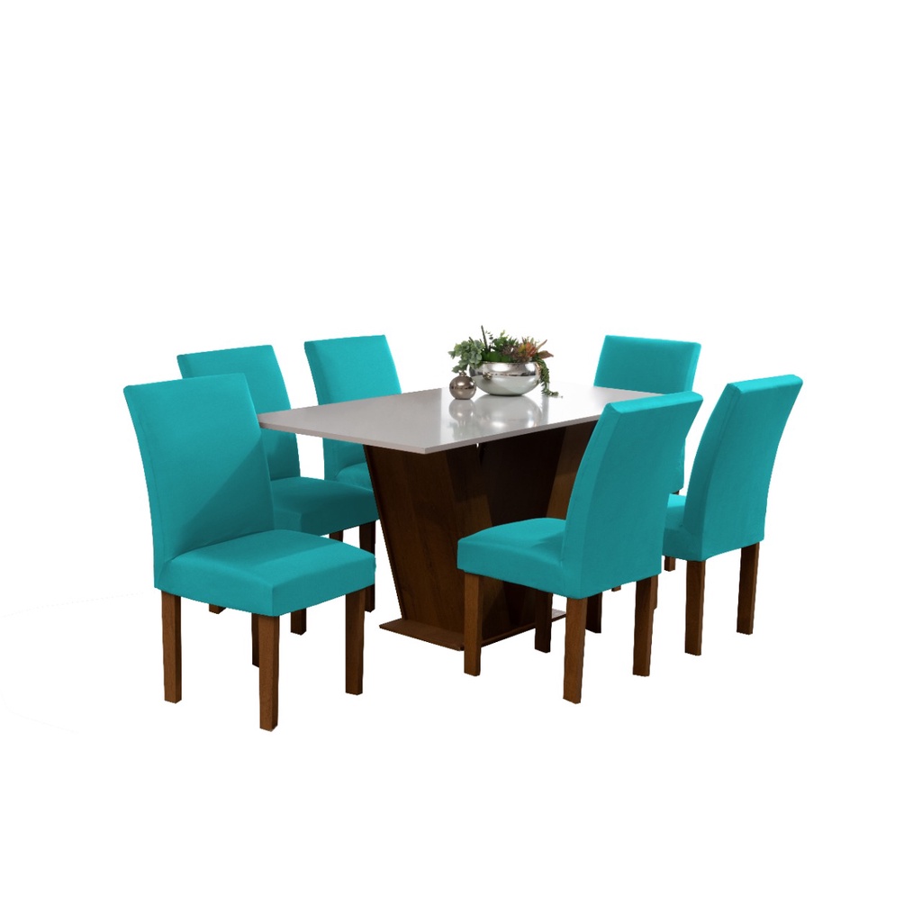 Capa de Cadeira 4 Peças Nova Cor Tiffany Exclusiva Malha Gel em Oferta na Shopee