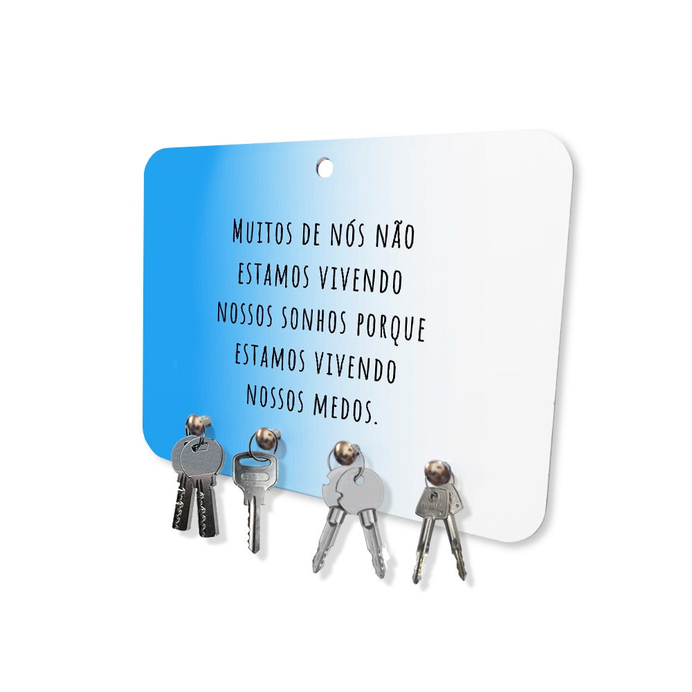 Porta Chaves MDF 4 Pinos Frases Empreendedor Sucesso 2