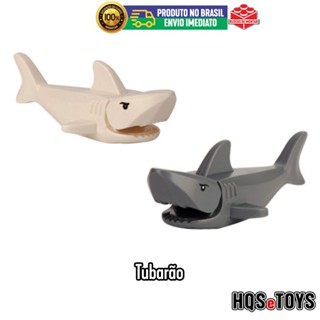Tubarão animal mar praia Zoológico boneco minifigura compatível similar de Blocos de Montar