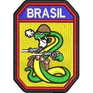 patch bordado brasil cobra feb Força Expedicionária Brasileira cobra vai fumar termocolante