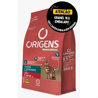 Ração Origens Carne Castrados - 1kg Embalado a Granel