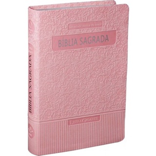 Bíblia Sagrada | Letra Gigante | ARA | Rosa Claro Luxo | c/ Índice em Oferta na Shopee