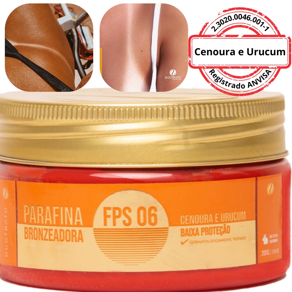 Parafina Bronzeadora Cenoura e Urucum Duotrato 200g