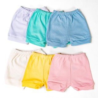 KIT 3 Shorts Para Bebê Lisos 100% Algodão Suedine Tapa Fralda Shortinho