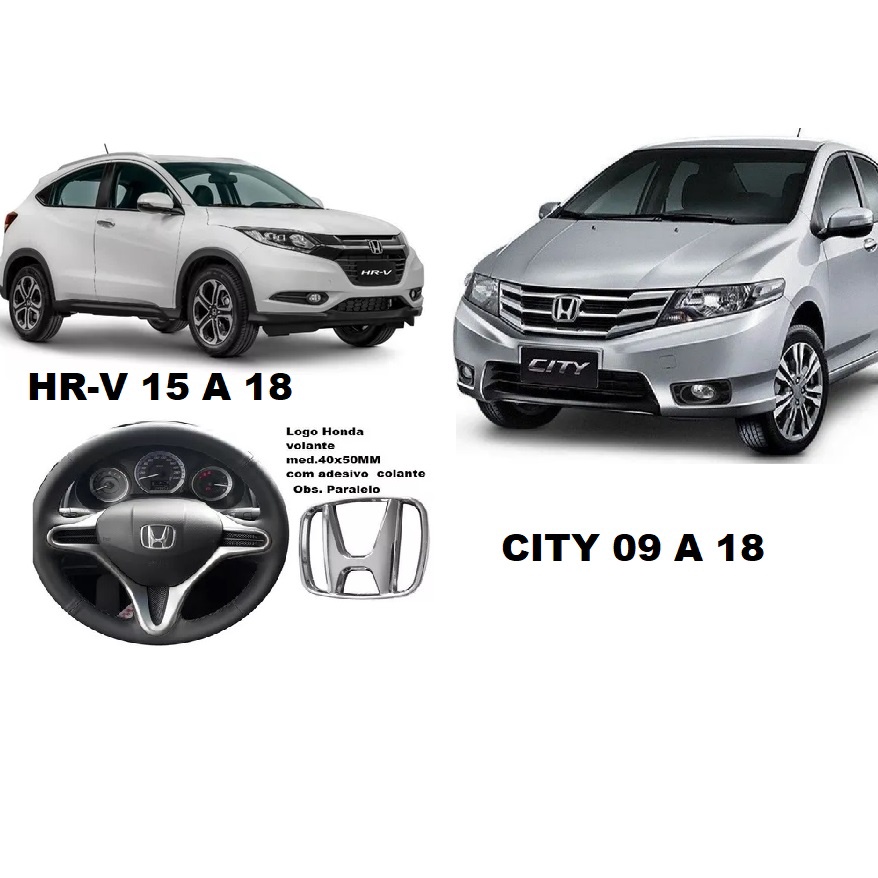 Emblema Volante Honda Civic/Fit/City 40x50mm