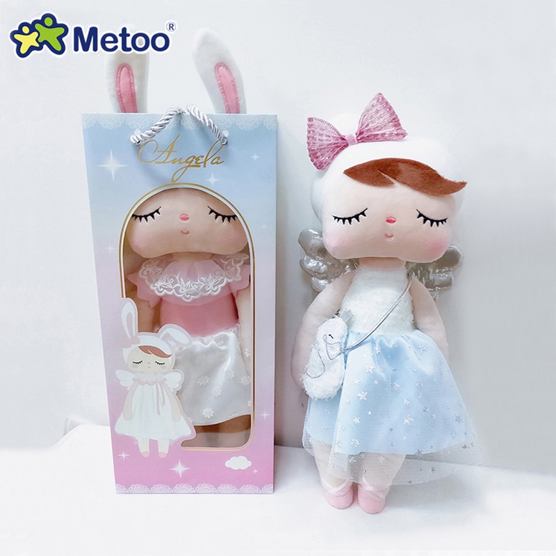 Metoo boneca original anjo angela boneca menina boneca coelho crianças presente brinquedo de pelúcia