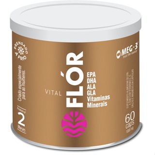 Vital Flór - Óleo De Peixe, Borragem e Linhaça Vital Âtman 60 Cápsulas