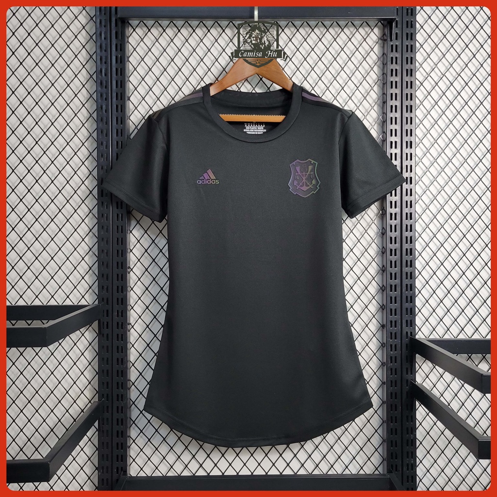 Camisa De Time Tailandesa 23-24 Futebol Feminina Cor Treino Preta