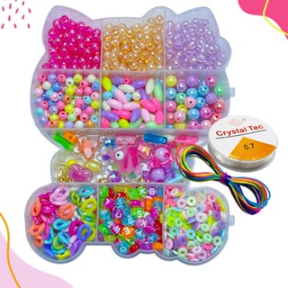 Maleta Kit Miçangas Infantil Para Pulseira + Silicone