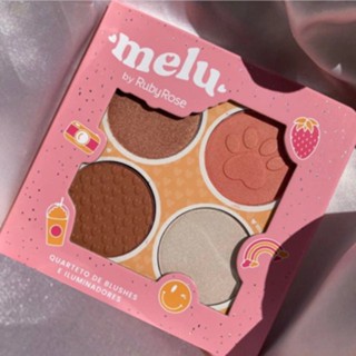 Paleta quarteto de blush e iluminador linha melu Ruby Rose