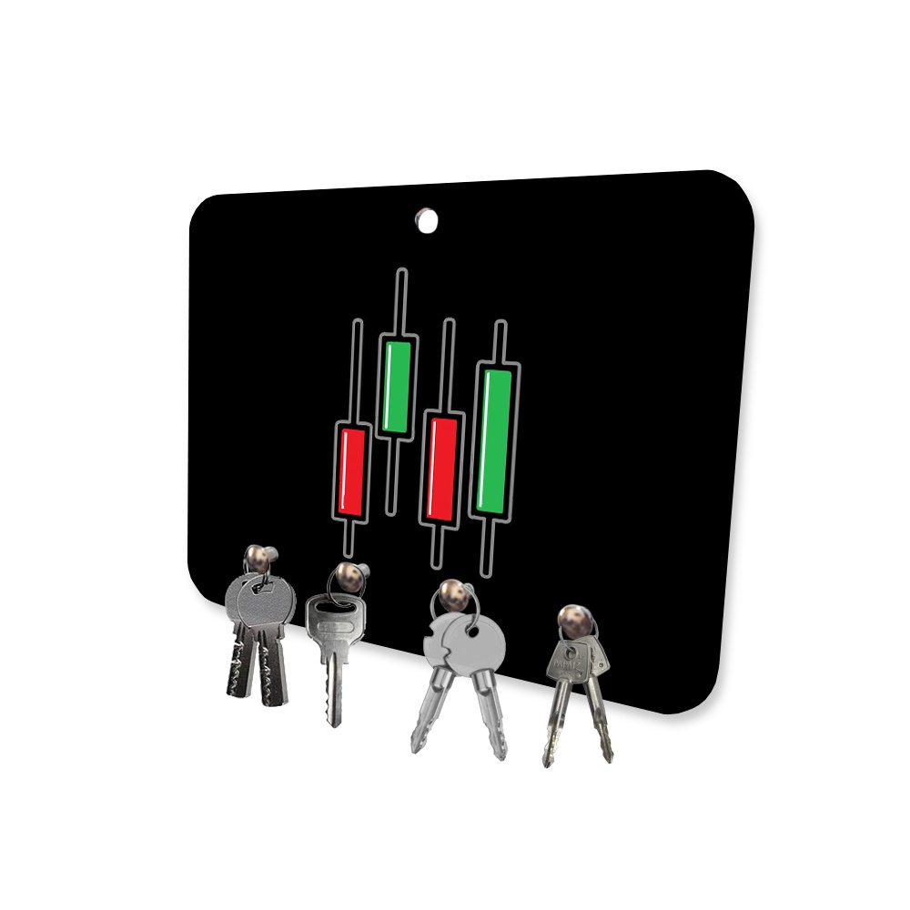 Porta Chaves MDF 4 Pinos Candlestick Trader Investidor