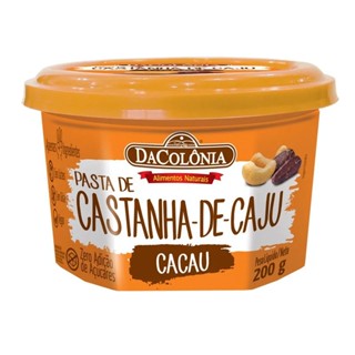 Pasta Exclusiva Original Castanha De Caju Com Cacau 200g - Dacolônia