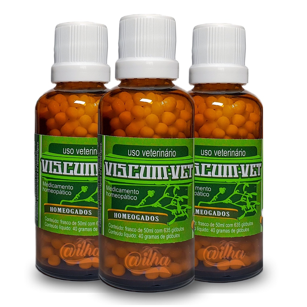 Kit 3 Frascos de Viscum vet para tratar cães e gatos em Oferta na Shopee