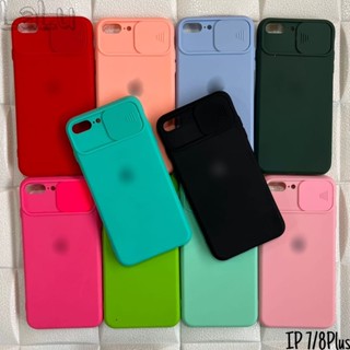 Capinha com Tampa Câmera para Celular iPhone 7 Plus / 8 Plus / Capa case colorida tampa câmera (CF04)