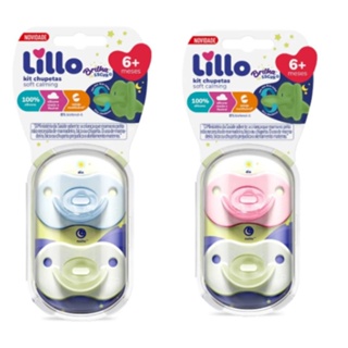 Chupeta Lillo Soft Calming Night c/2 uni ( +6 meses ) em Oferta na Shopee