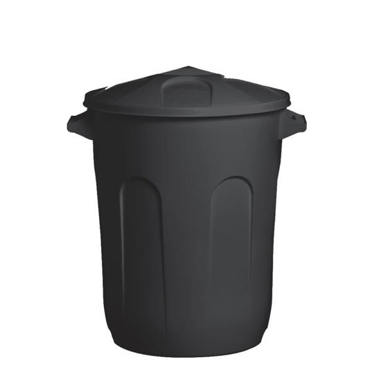 Cesto Fechado C/ Tampa 30 Litros - Preto