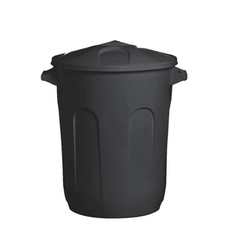 Cesto Fechado C/ Tampa 30 Litros - Preto