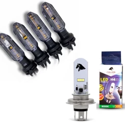 Lâmpada Farol Led H4 E 2 Par Piscas Fan Titan 150 160 Ano 2014 A 2022