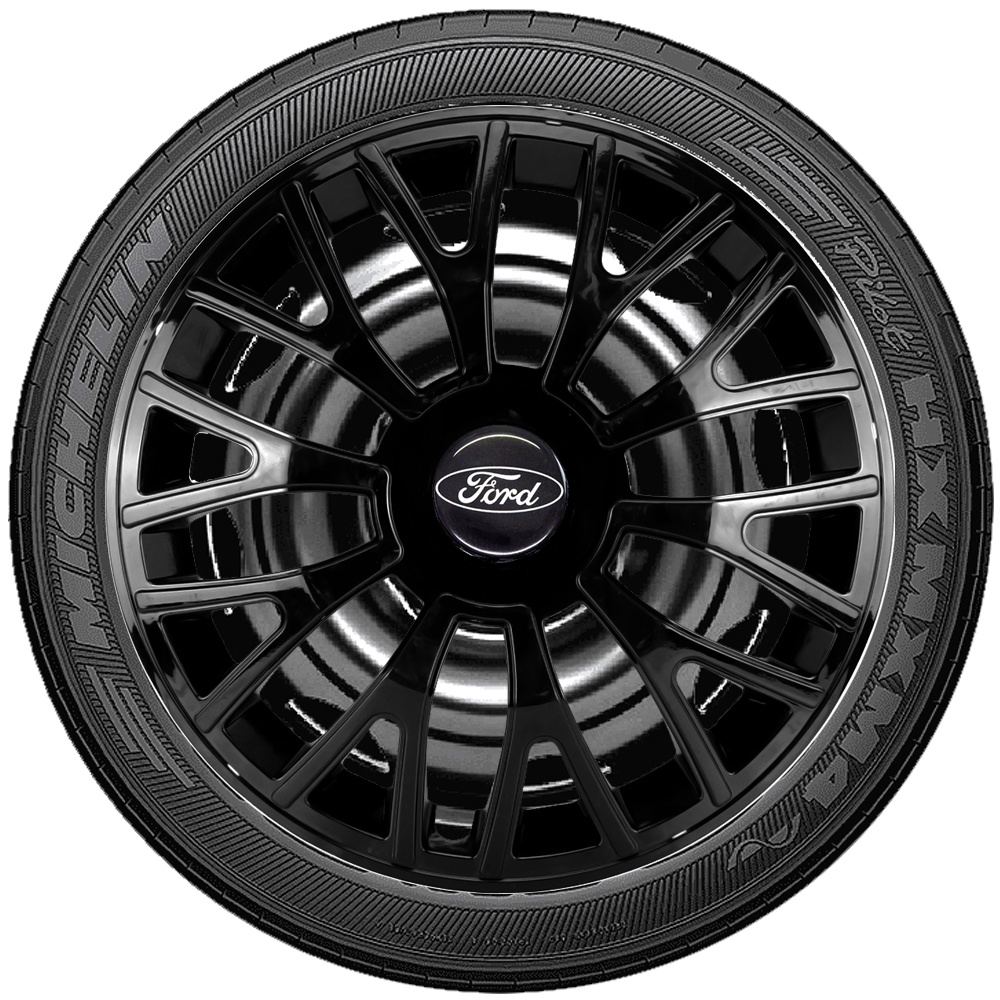 Kit 4 Calotas Esportivas Aro 14 Preto Brilhante Compatível com Focus Ka Verona em Oferta na Shopee