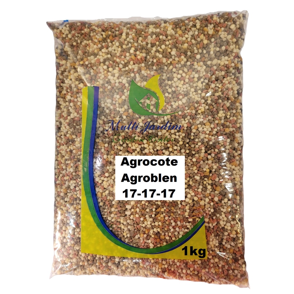 1kg Agrocote Agroblen 17-17-17 (3M)  Adubo Fertilizante Rosa Deserto Orquídeas Suculentas em Oferta na Shopee