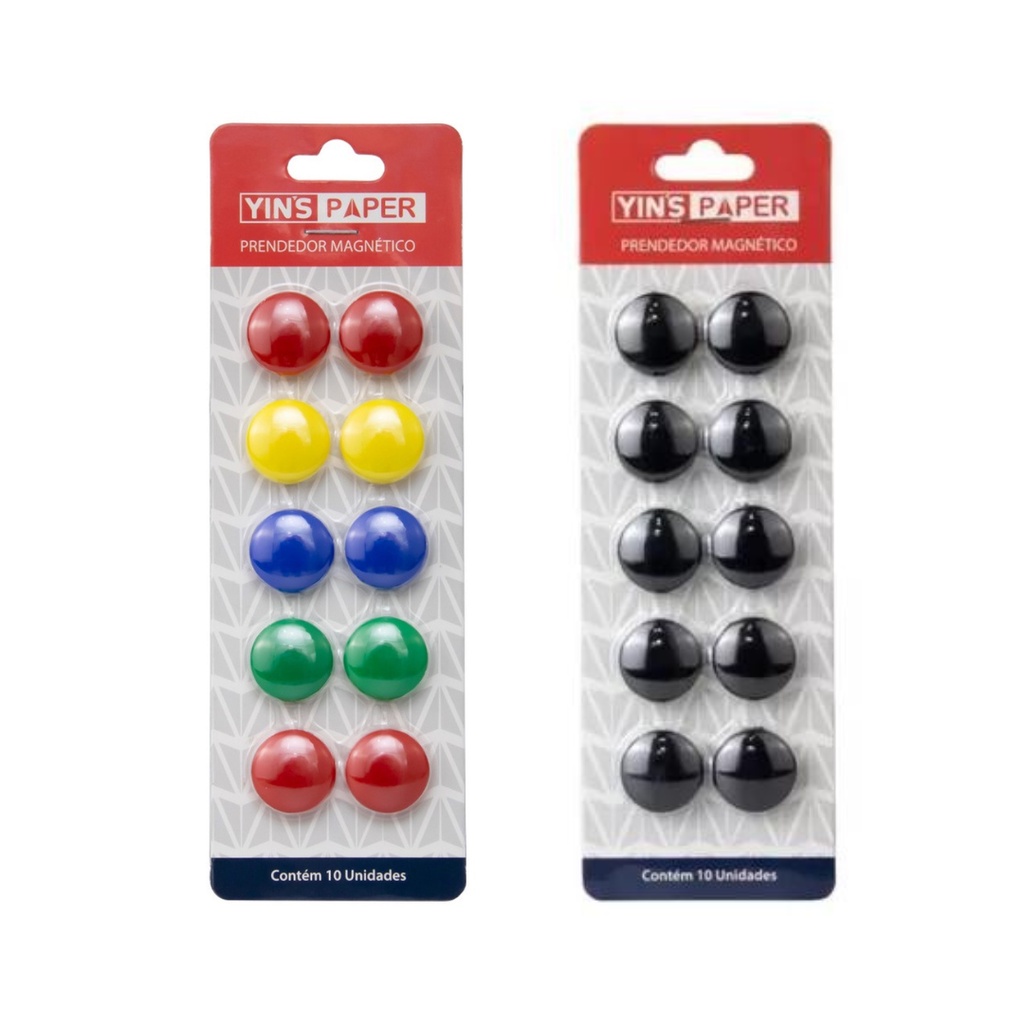 Micro Imã Preto e Coloridos Pacote com 10 Unidades - Yin's em Oferta na Shopee