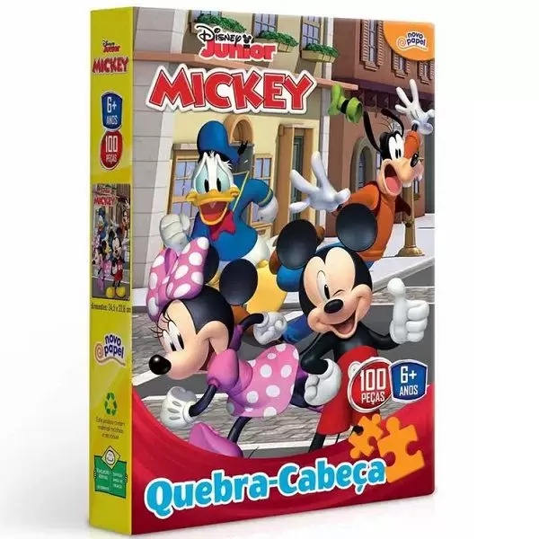 Quebra Cabeça Disney's Truma do Mickey Mouse 100 Peças - Toyster 8001 em Oferta na Shopee