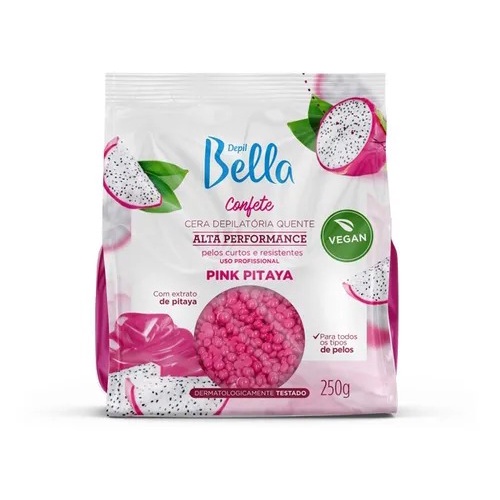 Cera Depilatória Confete Quente Pink Pitaya Depil Bella 250g
