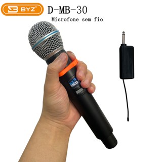 microfone semfio wireless BYZ D-MB-60 regarregar