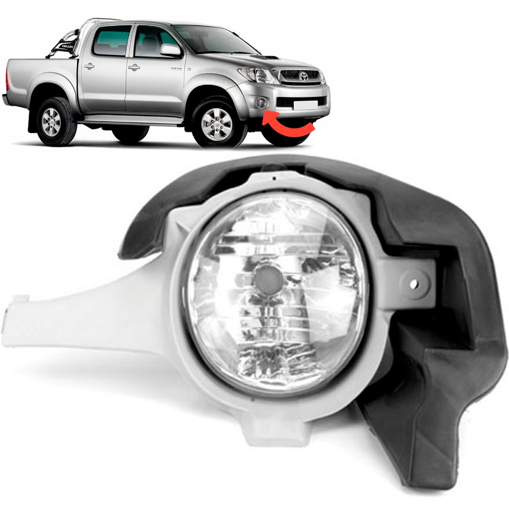 Farol De Milha Auxiliar Pick Up Hilux 2005 2006 2007 2008 - Direito ou Esquerdo