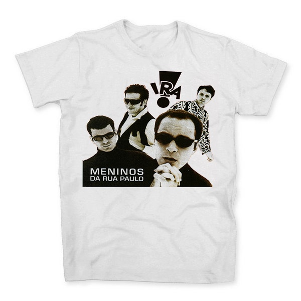 Camiseta Algodao Ira Meninos da Rua Paulo Banda Rock Nacional MPB Ira!