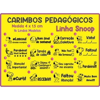 Carimbo Escolar Snoop 16 Lindos Modelos em Oferta na Shopee
