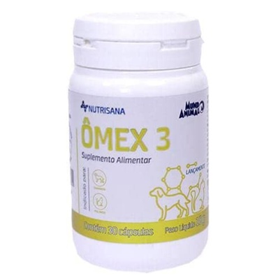 Nutrisana Omex 3 30 Cápsulas Suplemento Vitamínico para Cães e Gatos Mundo Animal em Oferta na Shopee