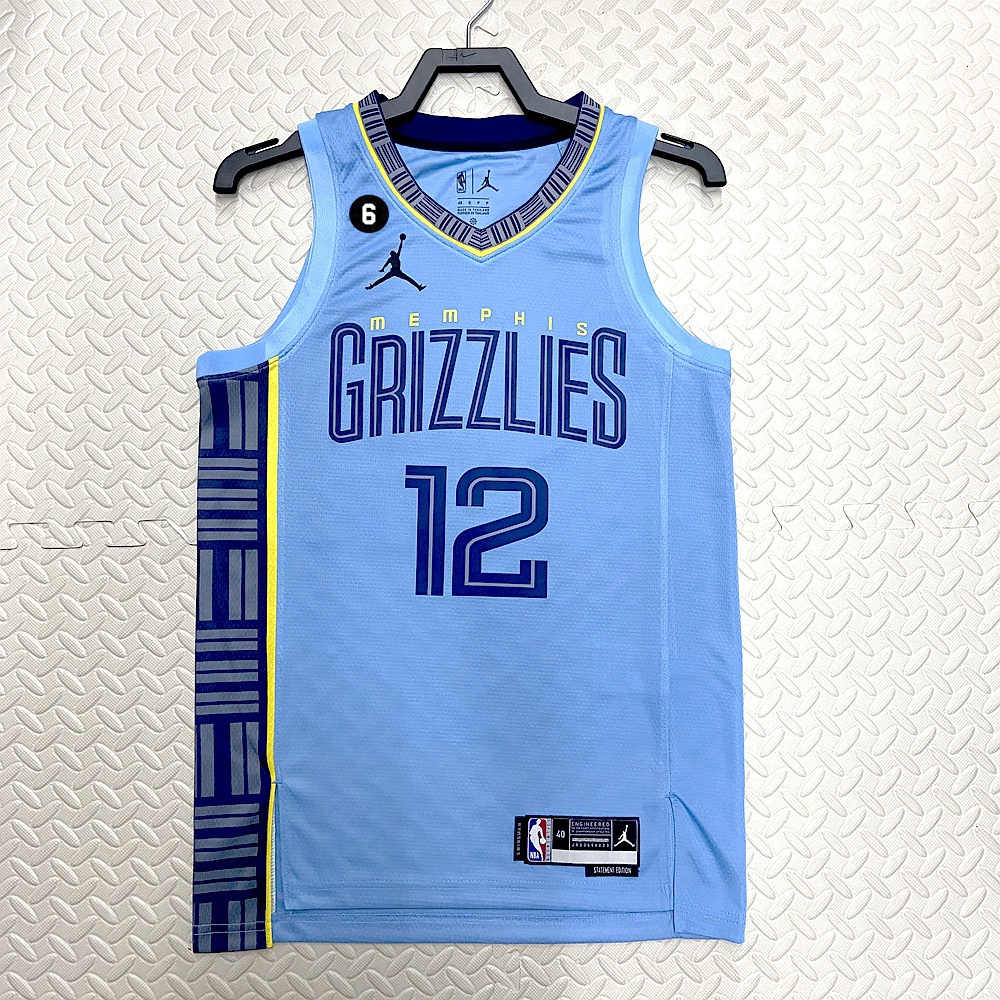 Camisa Masculina Azul Memphis Grizzlies Ja Morant Camiseta De Basquete Aniversário Jersey