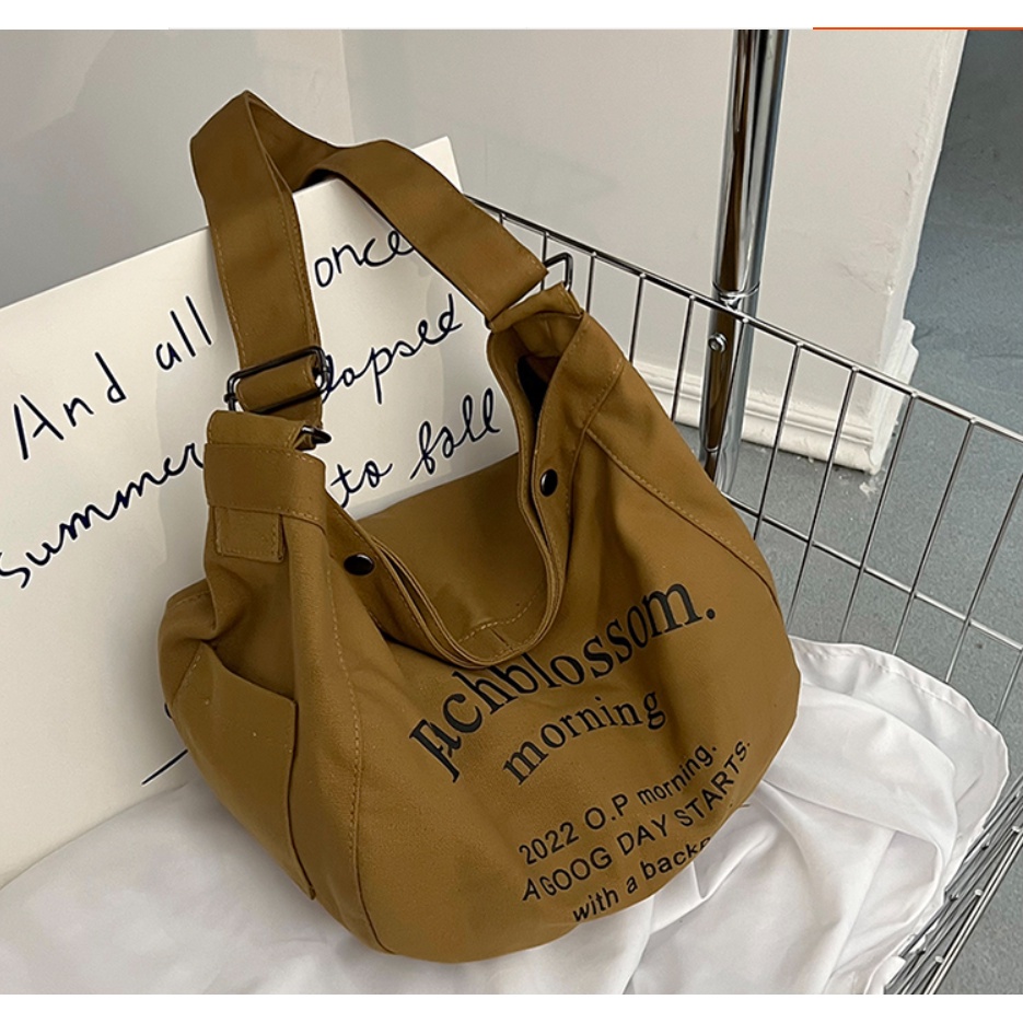 Bolsa Feminina Tecido Transversal Ombro Regulável Faculdade em Oferta na Shopee