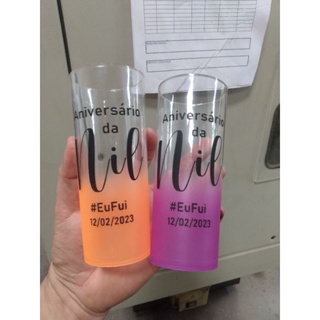 Kit 50 copos long drink degrade personalizado em Oferta na Shopee