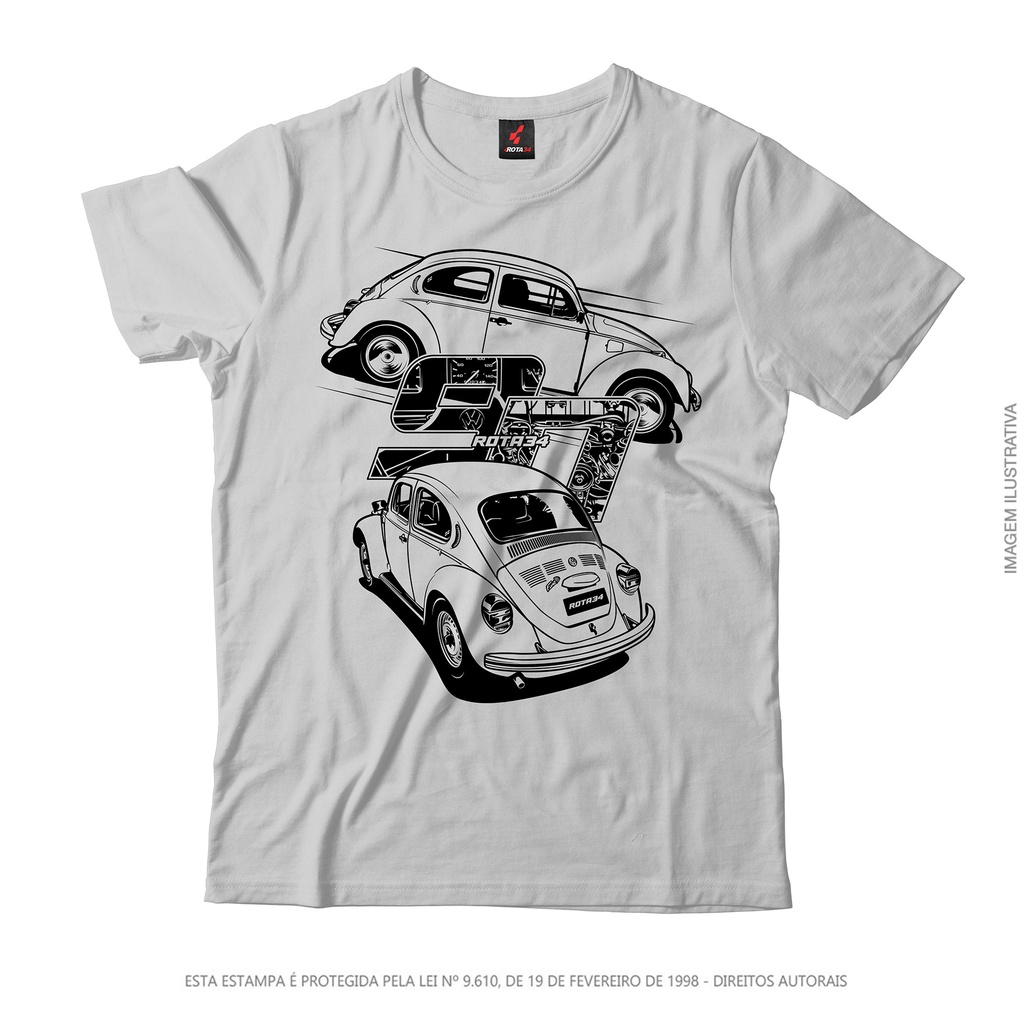 Casmiseta Rota 34 Anos 90 - Fusca Itamar