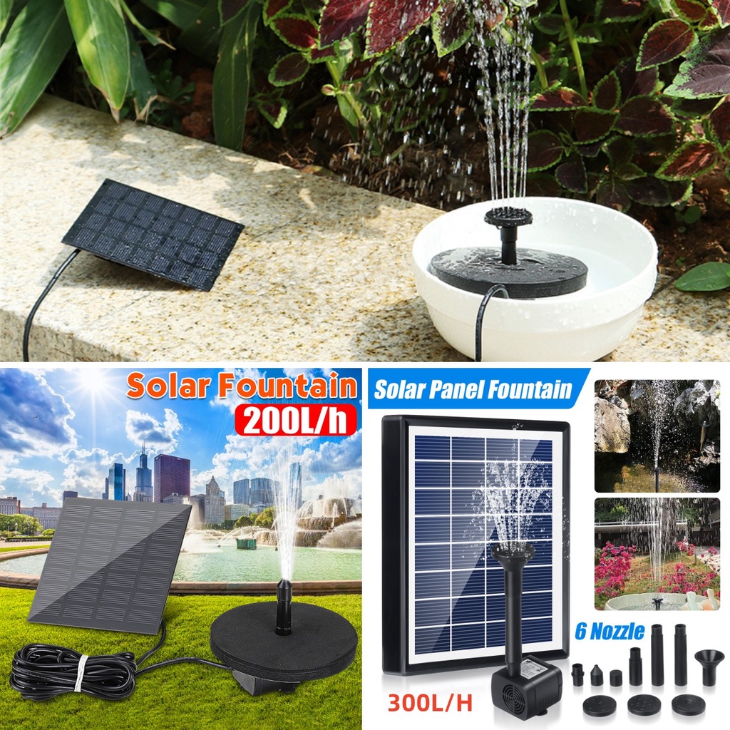2W 300L/H/1.5W 200L Mini Bomba Solar Para Fonte De Jardim/Flutuante Bombas De Água Em Cascata/Piscina Pátio Gramado Deco