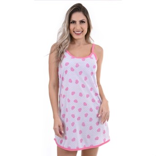 Camisola Feminina Alça fina malha Lingerie Feminina Linha Noite