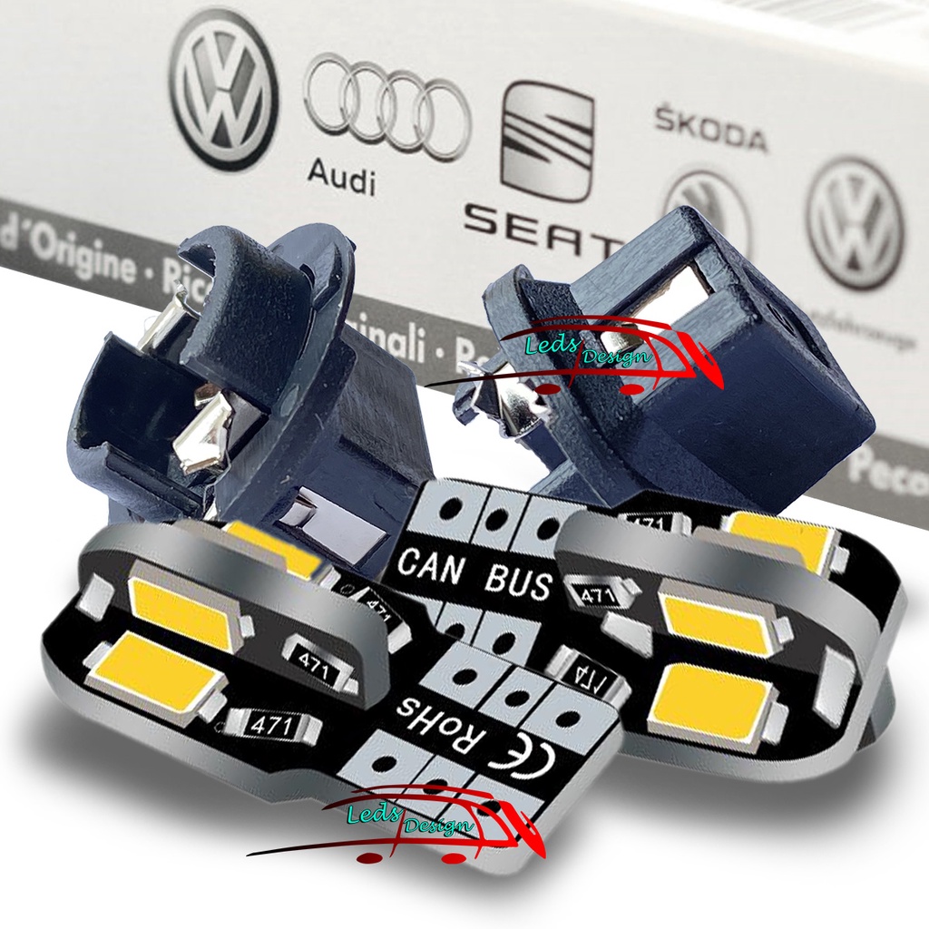 Kit Soquete Lanterna Luz Teto Leitura Fox Jetta Polo Golf Bora LED BRANCO XENON