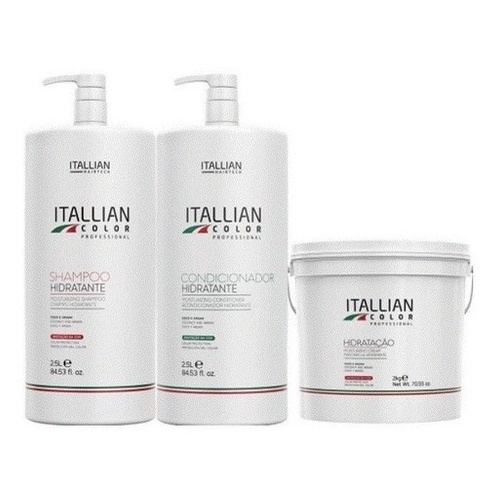 Kit Shampoo 2,5l+condicionador 2,5l+hidratação 2kg -itallian