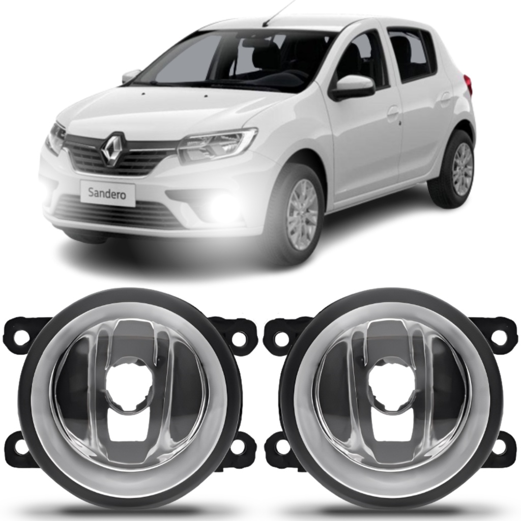 Par Farol Milha Sandero 2014 2015 2016 2017 2018 2019 em Oferta na Shopee