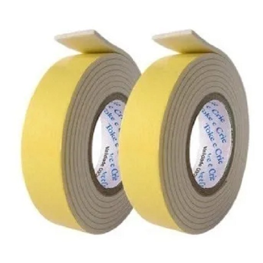 2 Fitas Adesivas de Espuma Dupla Face (Fita Banana) 5,5 Metros em Oferta na Shopee