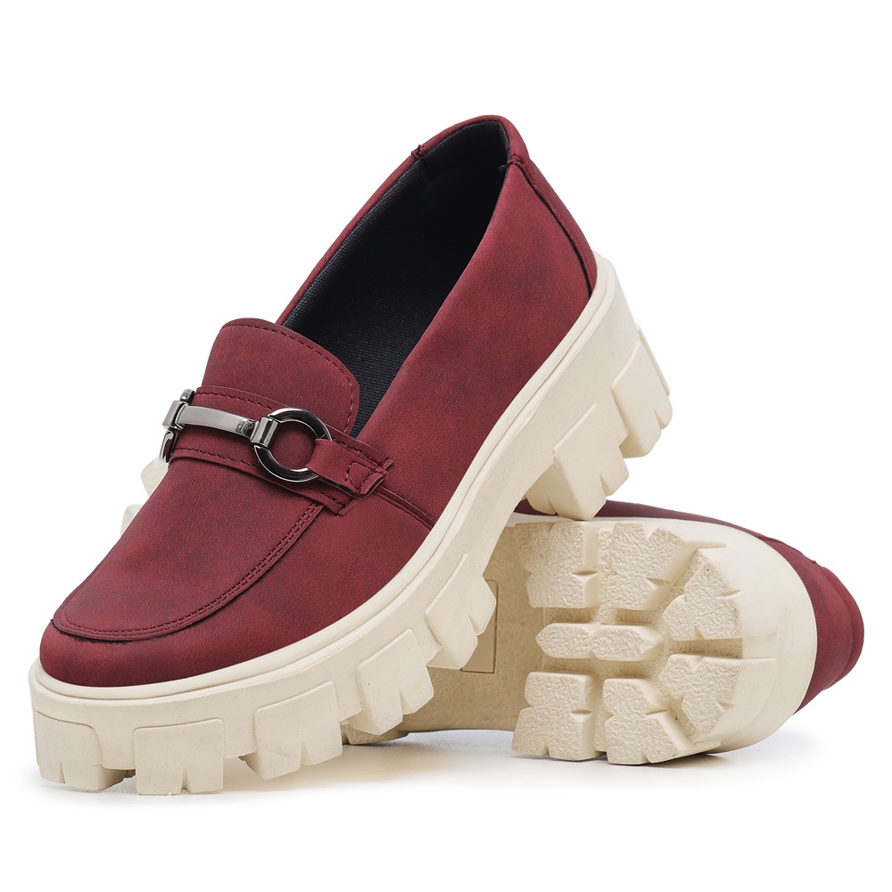 Mocassim Tratorado Blogueira Feminino Confortavel Plataforma Drive Várias Cores Dia das Mães