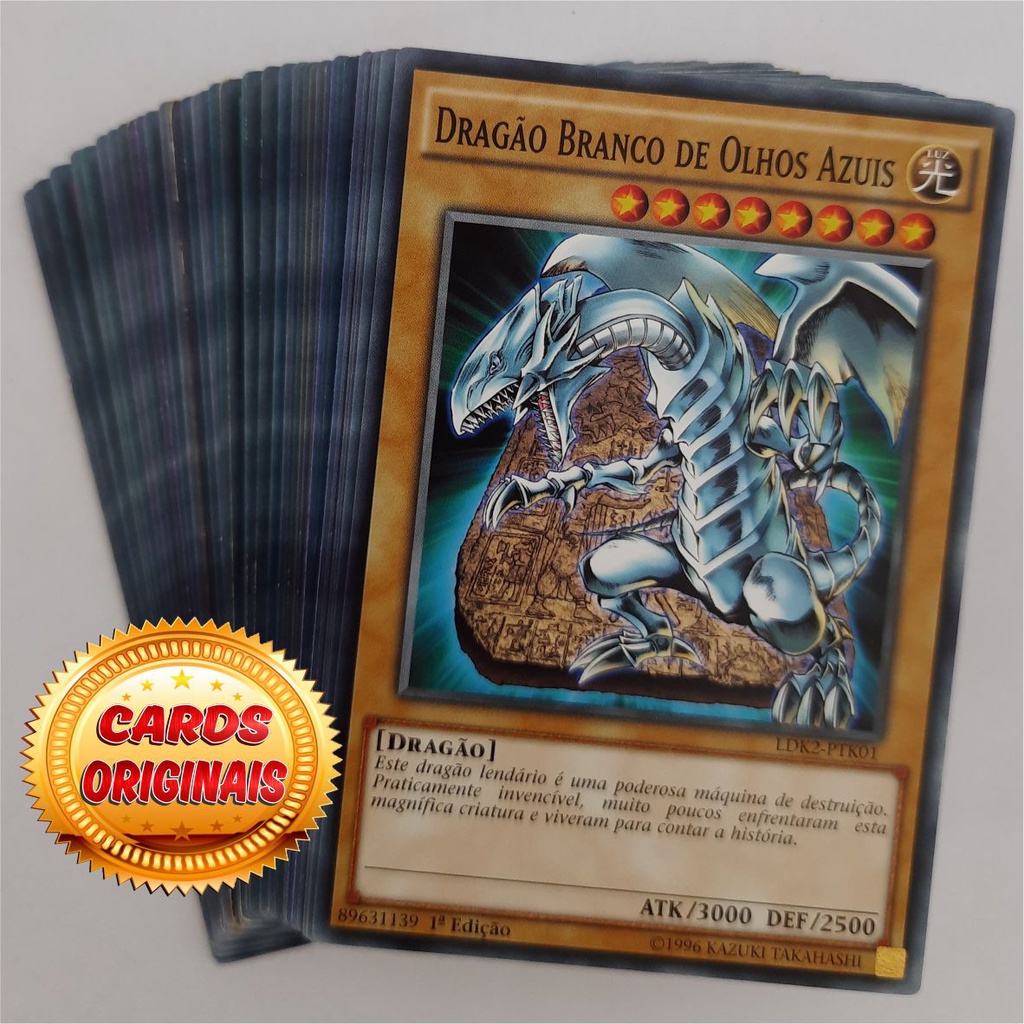 Yugioh Deck Dragão Branco de Olhos Azuis / Blue eyes - Cards Originais