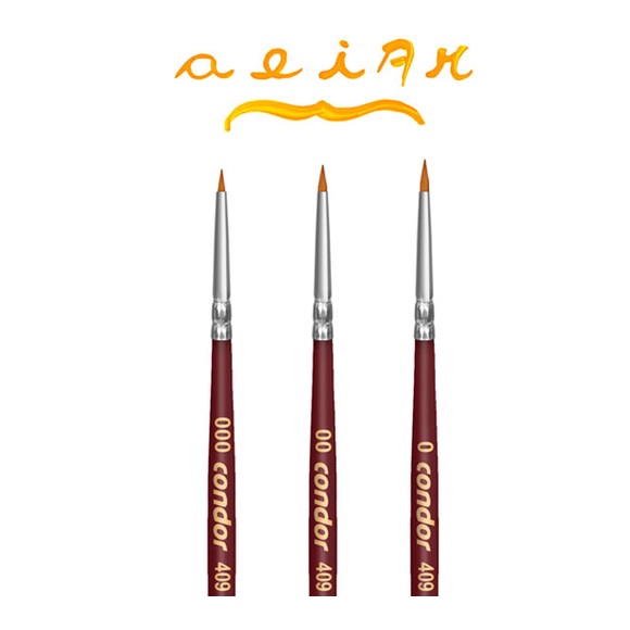 Pincel Condor - Pincel Filete Liner 409/0/00/000 em Oferta na Shopee